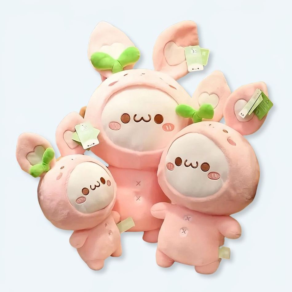 Peluche lapin câlin : le compagnon idéal pour une chambre d'enfant joyeuse
