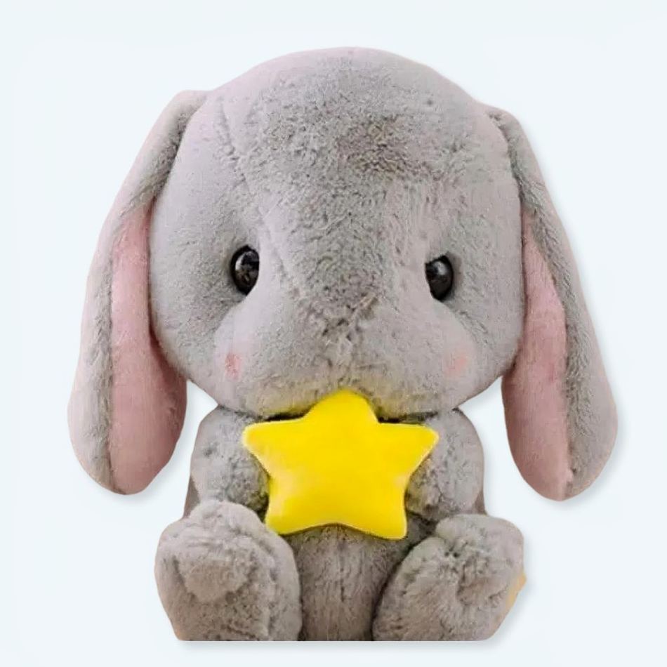 Peluche lapin étoilé en doux coton pour des câlins nocturnes