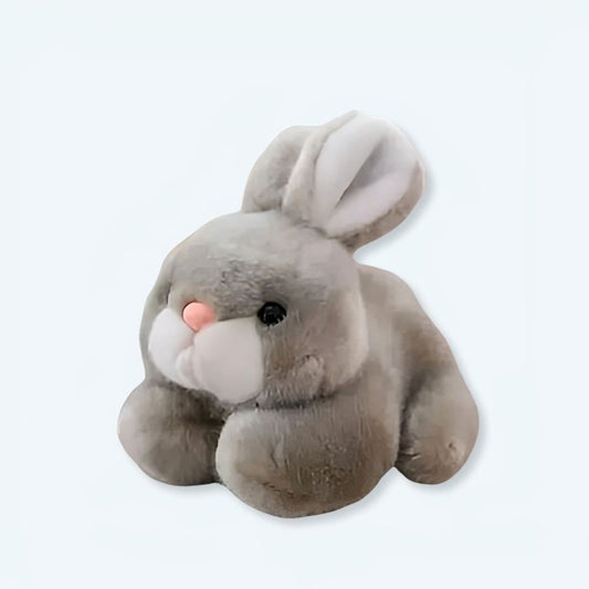 Peluche lapin gris doux câlin - Univers apaisant pour enfants