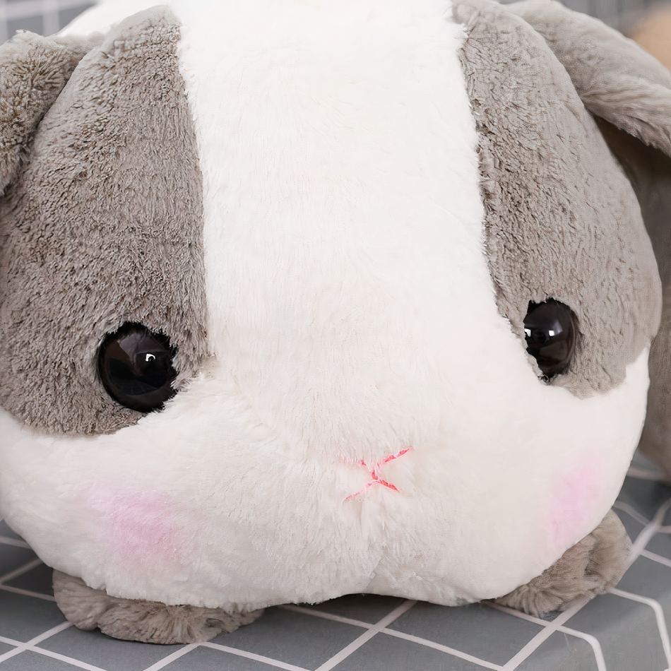 Peluche lapin doux moelleux gris - Compagnon câlin pour enfant