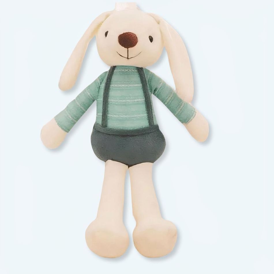 Peluche Lapin Vert Doux - Câlin Printemps pour Enfant