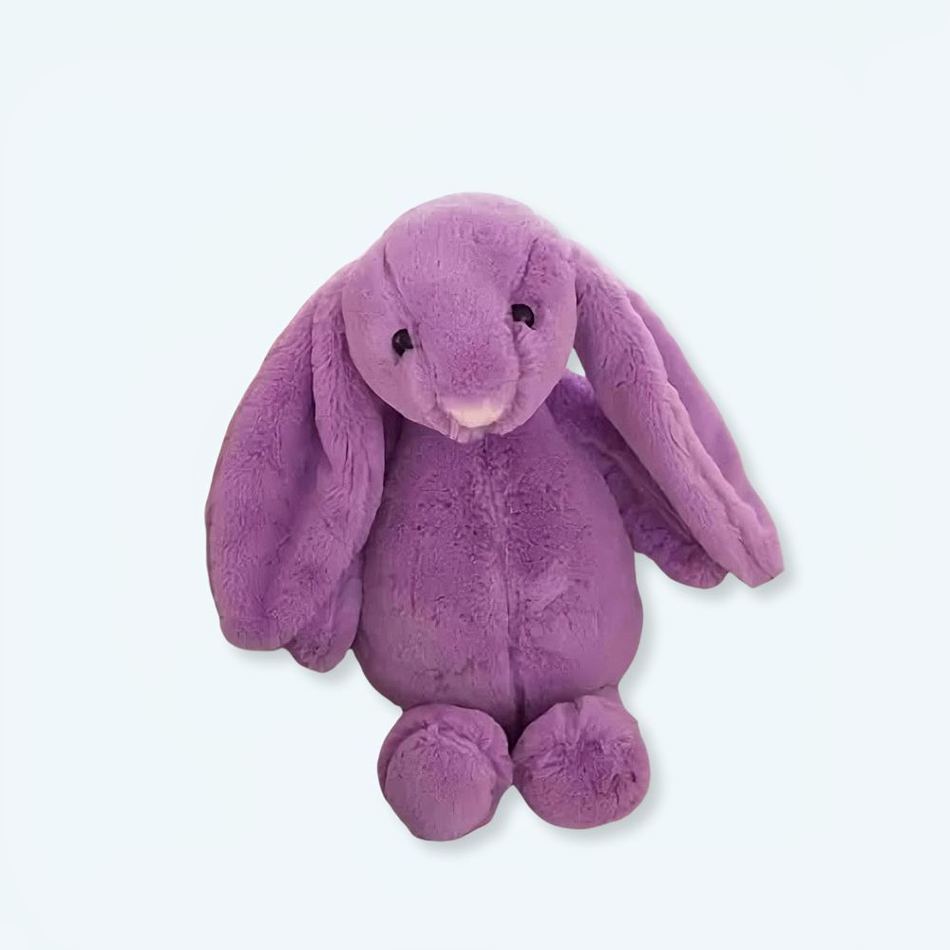 Peluche lapin violet doux Kawaii câlin enfant