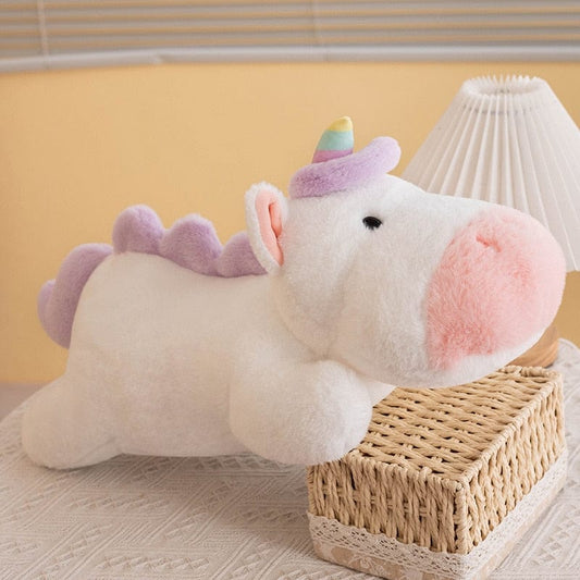 Peluche Licorne Blanche pour des Câlins Magiques