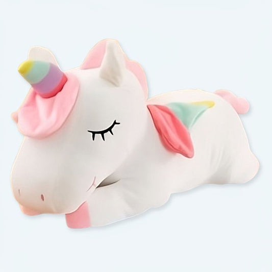 Peluche licorne Blanche douce et magique pour les rêves des enfants