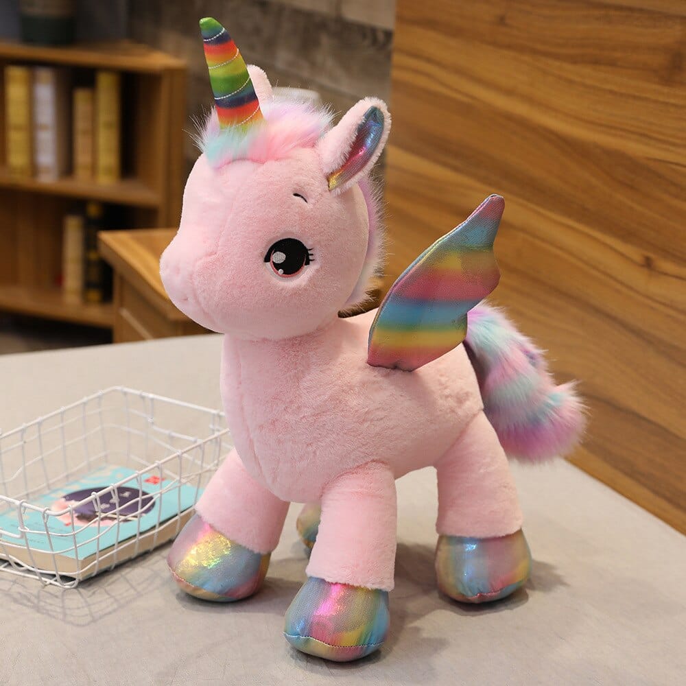 Peluche Licorne Douce avec Corne Multicolore