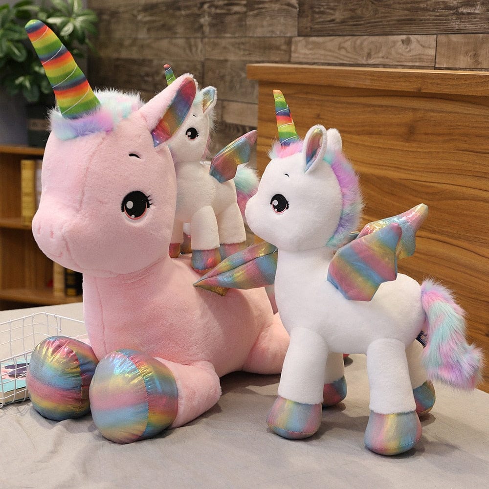 Peluche Licorne Douce avec Corne Multicolore