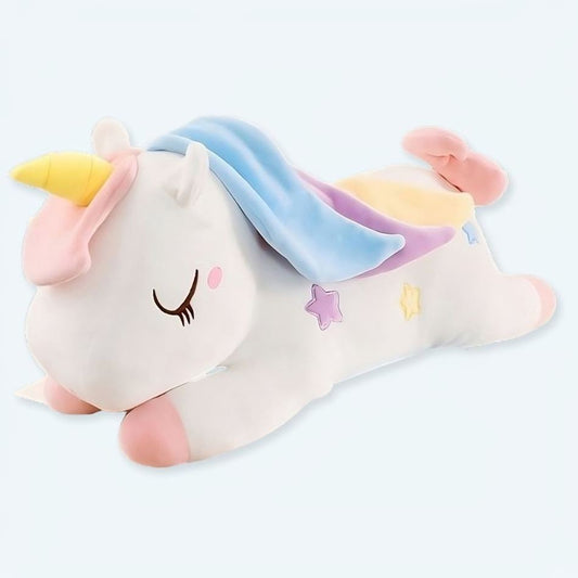 Peluche Licorne Géante Enchantée Arc-En-Ciel