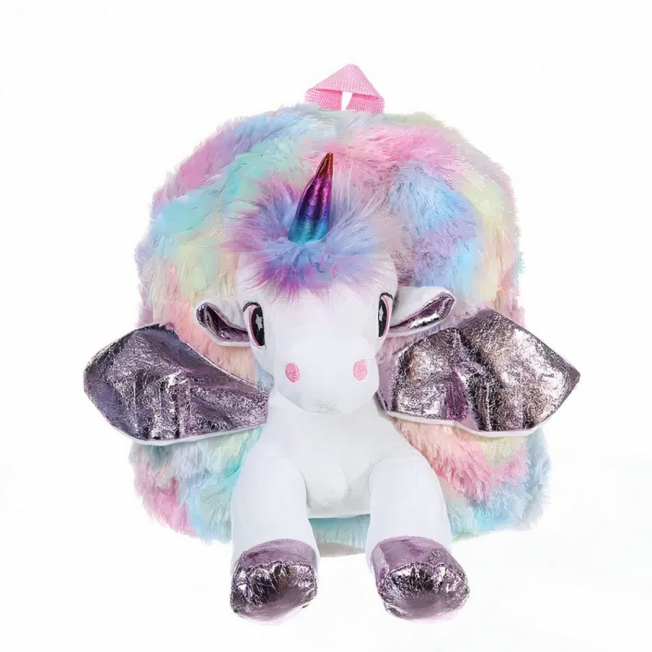 Sac à dos doux enfant rêve Peluche Licorne Multicolore