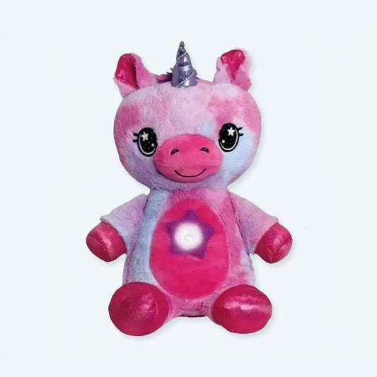 Peluche licorne rose douce pour chambre d'enfant magique