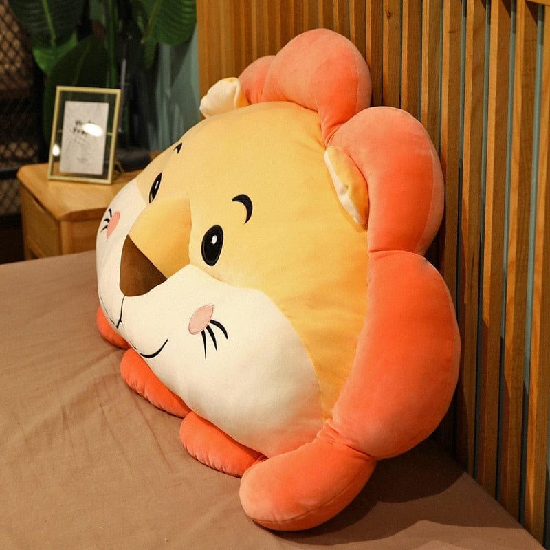 Peluche Lion Coussin Orange Deluxe