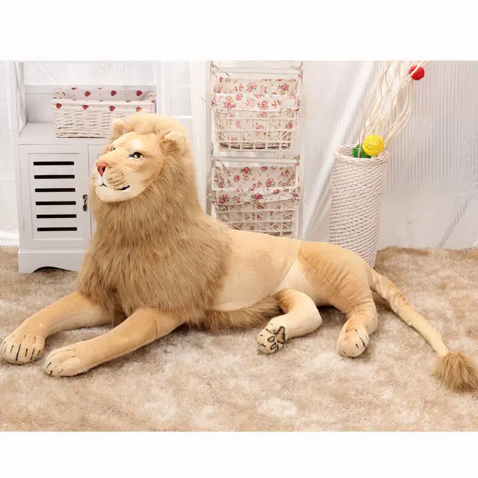 Peluche Lion Géant Doux pour Chambre Enfant Safari