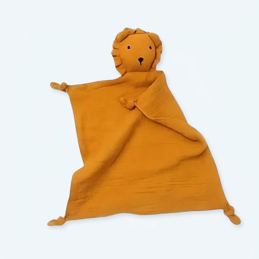 Peluche Lion Jungle en Mousseline de Coton Doux
