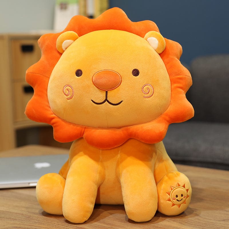 Peluche lion Happy orange