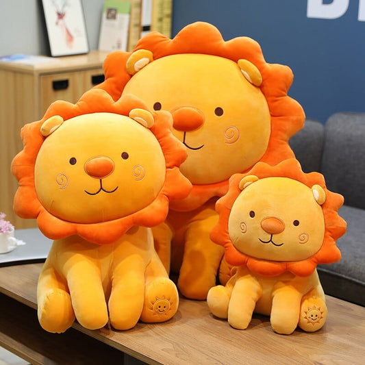 Peluche lion Happy orange
