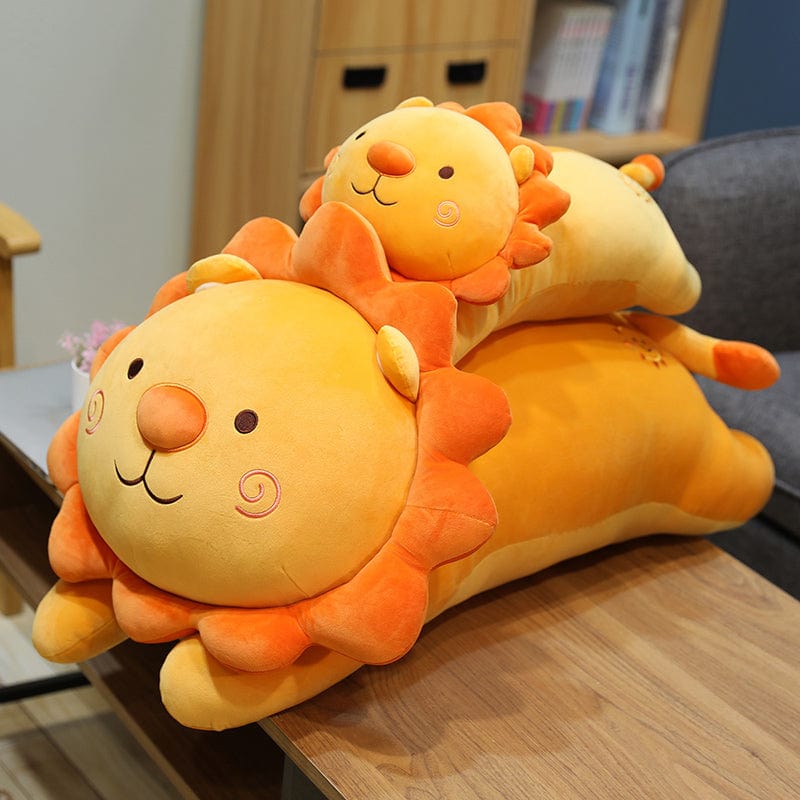 Peluche lion Happy orange