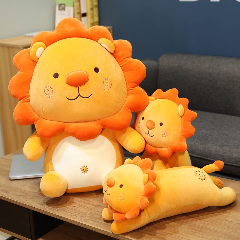 Peluche lion Happy orange