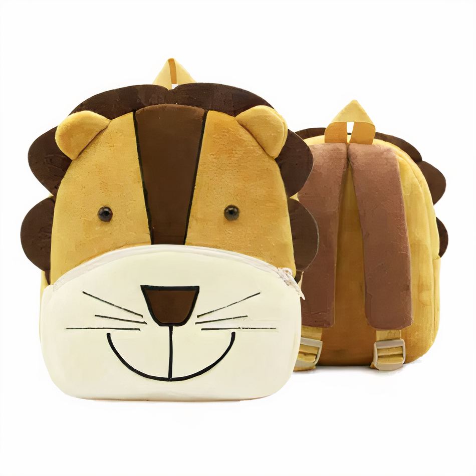 Peluche lion sac à dos doux - Pour une aventure safari enfant