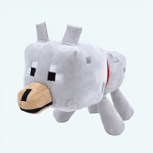 Peluche Loup Minecraft Douce pour Enfant - Jeu et Câlin