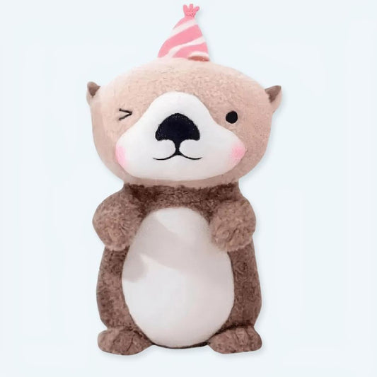 Peluche Loutre Chapeau - Mignon, Doux, Idéal pour Enfant - Cadeau Parfait