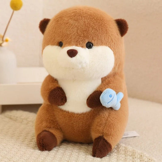Peluche Loutre Poisson Coloré