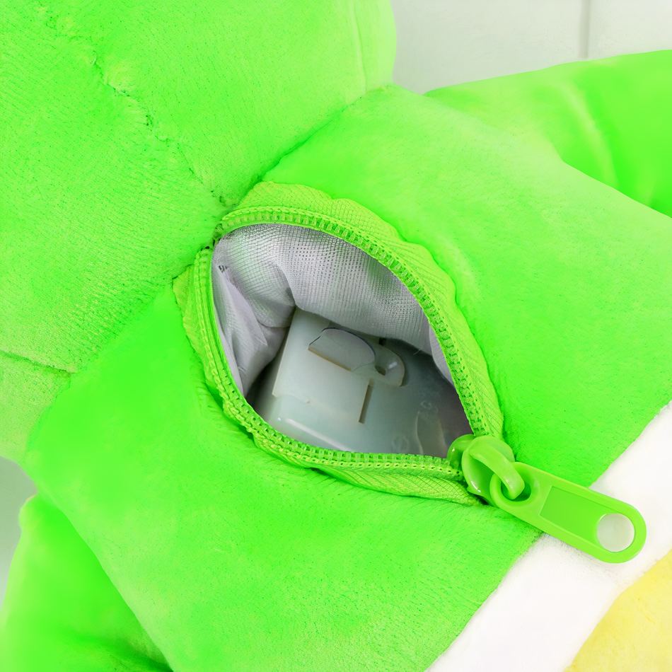 Peluche musicale verte douce pour chambre d'enfant