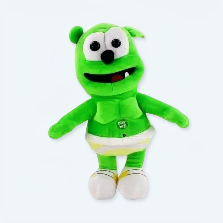 Peluche musicale verte douce pour chambre d'enfant