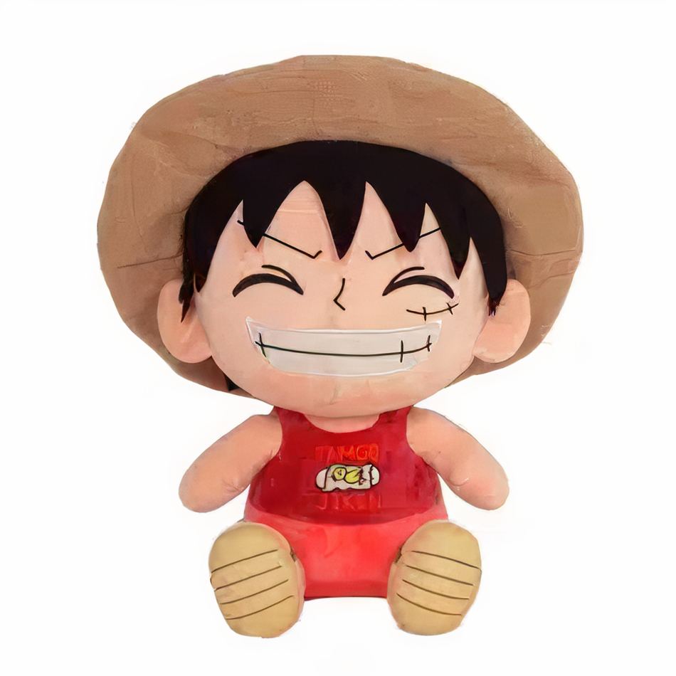 Peluche One Piece Luffy joyeux et doux pour les aventuriers fans