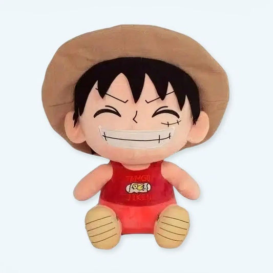 Peluche One Piece Luffy joyeux et doux pour les aventuriers fans