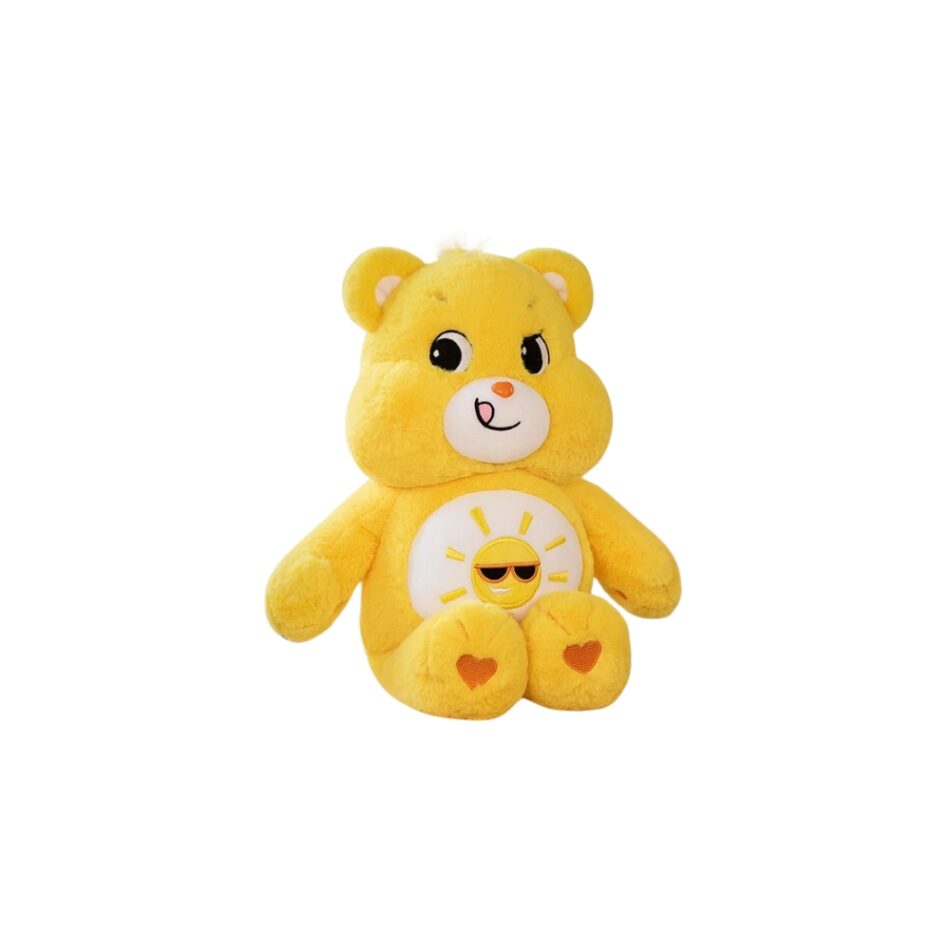 Peluche oreiller Bisounours câlin enfant coloré.