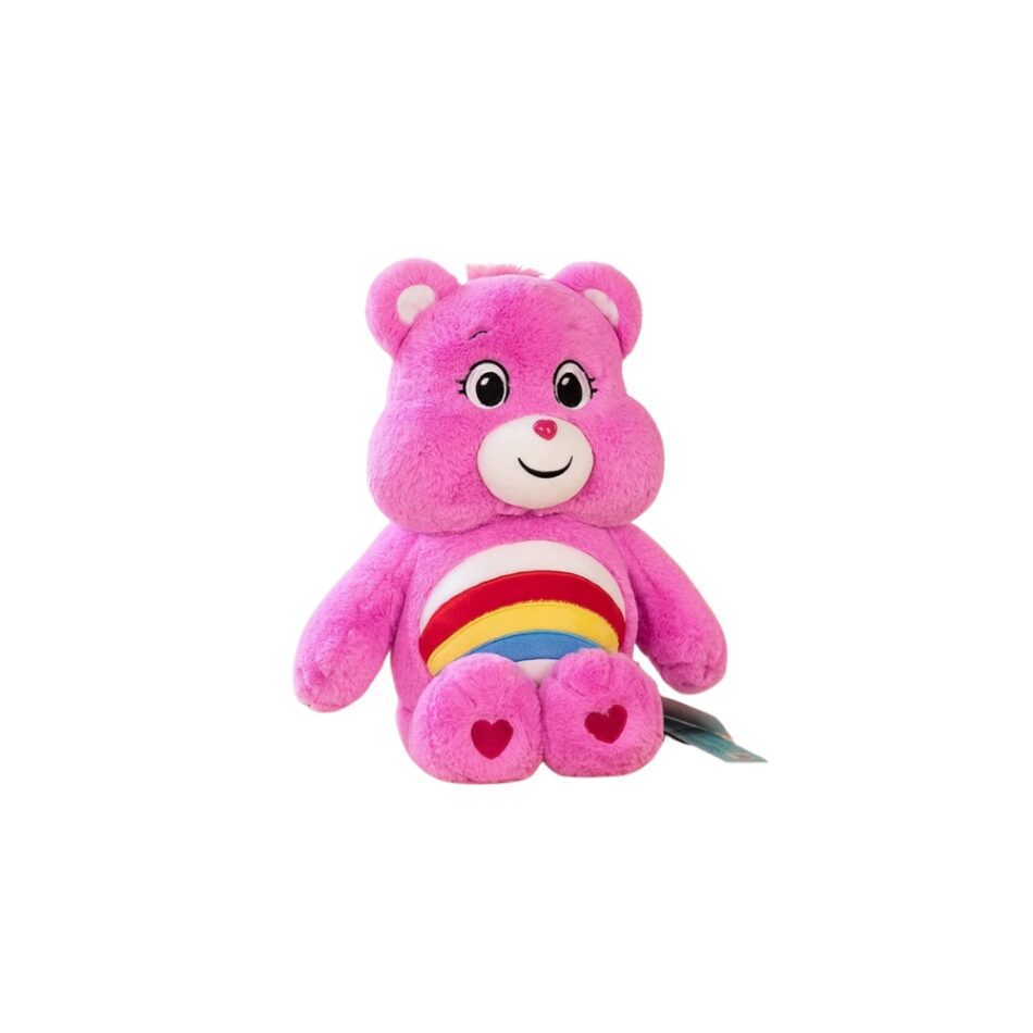 Peluche oreiller Bisounours câlin enfant coloré.