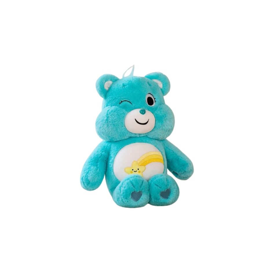 Peluche oreiller Bisounours câlin enfant coloré.