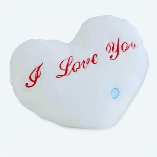 Peluche oreiller blanc câlin romantique d'amour