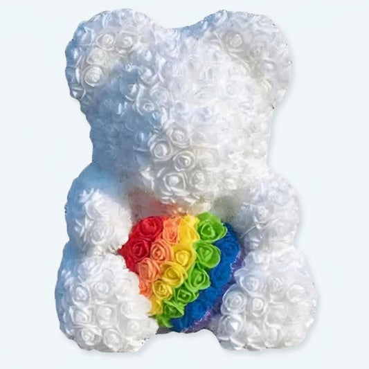 Peluche Ours Arc-en-Ciel Doux et Mignon - Idéale pour les Enfants