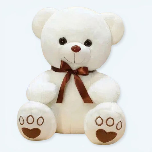 Peluche ours blanc doux, l'ami câlin de l'hiver