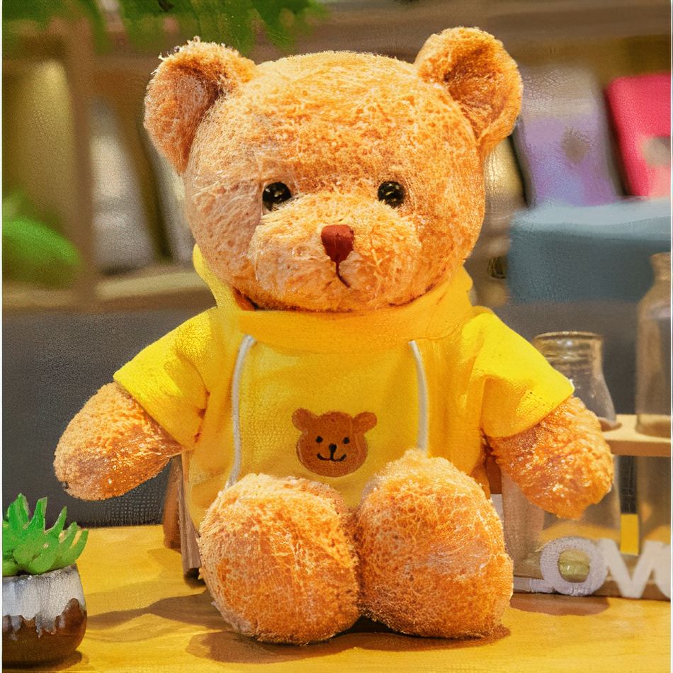 Ours Doux Peluche avec Pull Confort - Câlin et Chaleureux