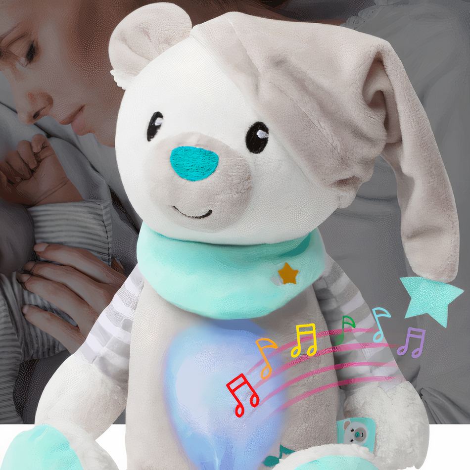 Veilleuse Peluche Ours Musical Douce pour Nuits Apaisantes