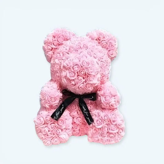 Peluche Ours Rose Fleurs Douces - Décoration de Chambre