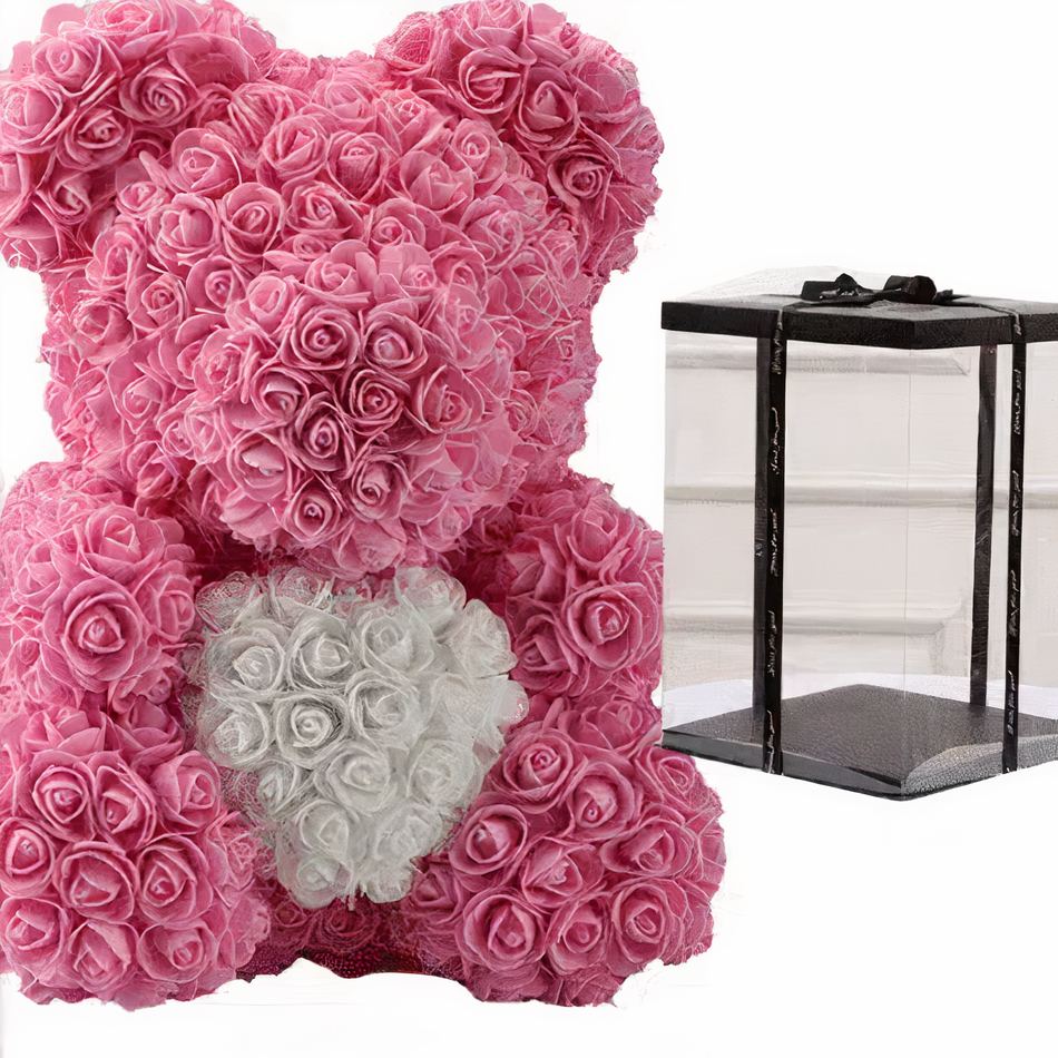 Peluche Ours Rose Doux Collector Câlin