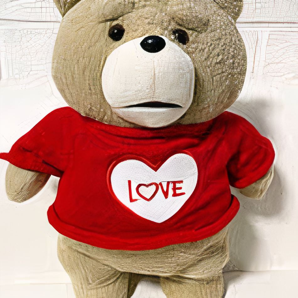 Peluche ours Ted Love - Douce et câline pour un cadeau enfant