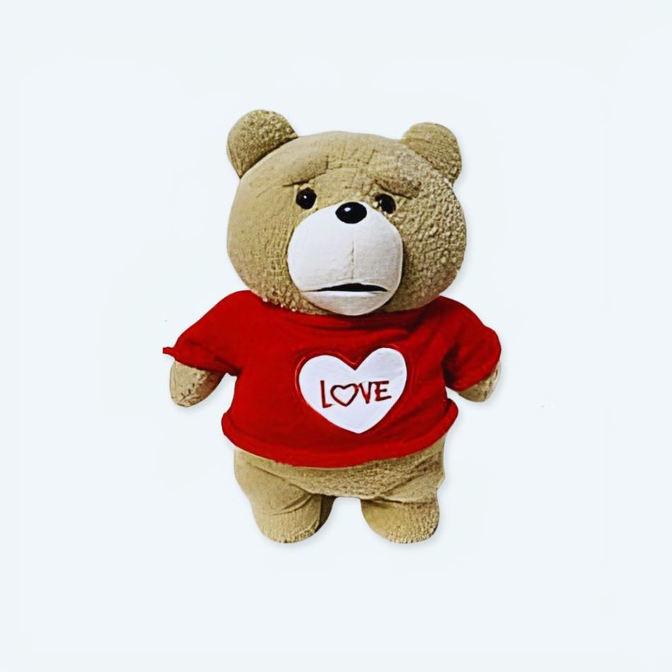 Peluche ours Ted Love - Douce et câline pour un cadeau enfant
