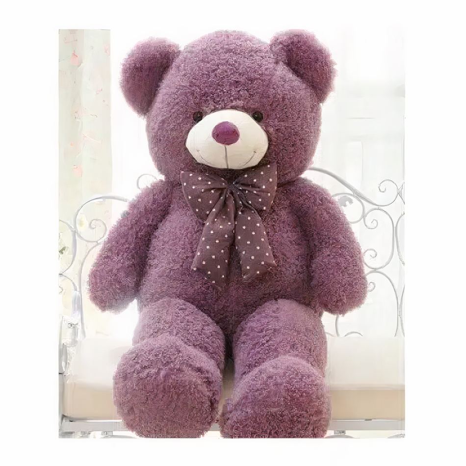 Peluche Ours Violet Géant pour une Chambre Enfant Douillette