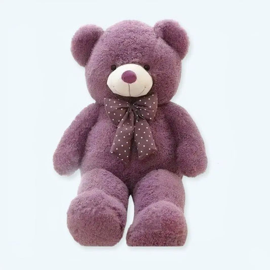 Peluche Ours Violet Géant pour une Chambre Enfant Douillette