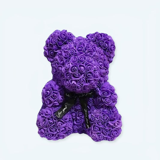 Peluche Ours Violette Florale pour une Chambre d'Enfant Douce