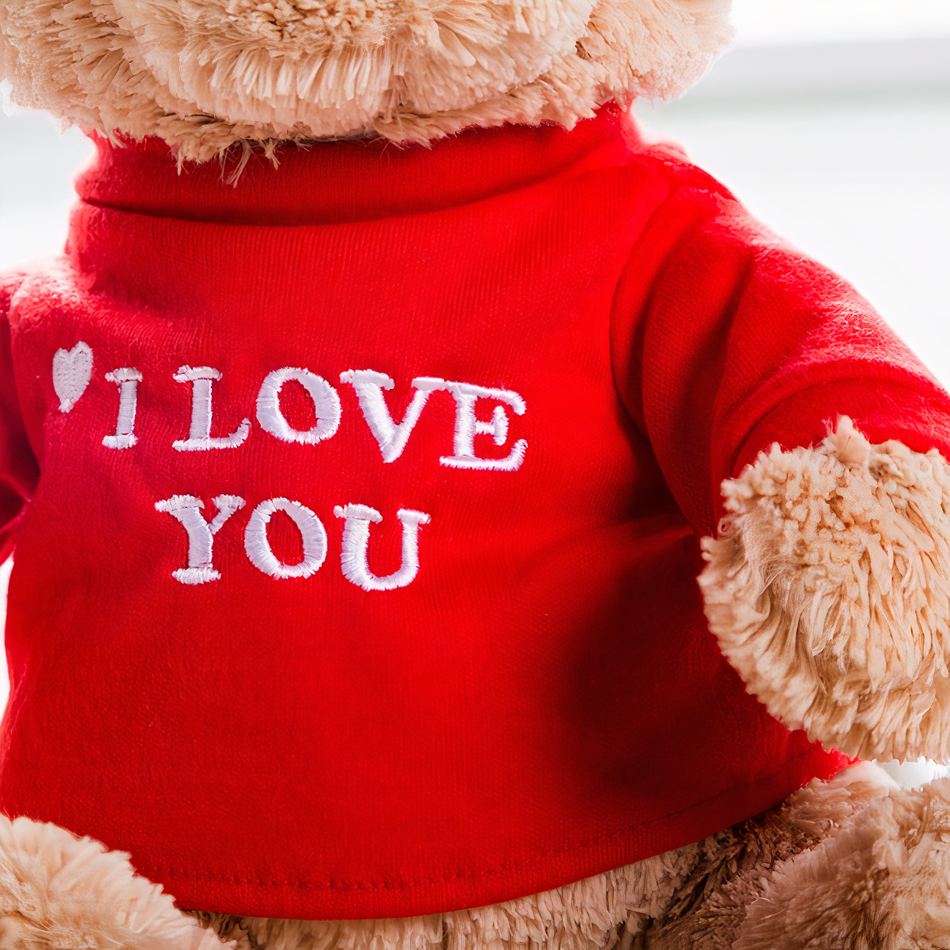 Peluche Ourson Doux - Message Amour - Cadeau Romantique