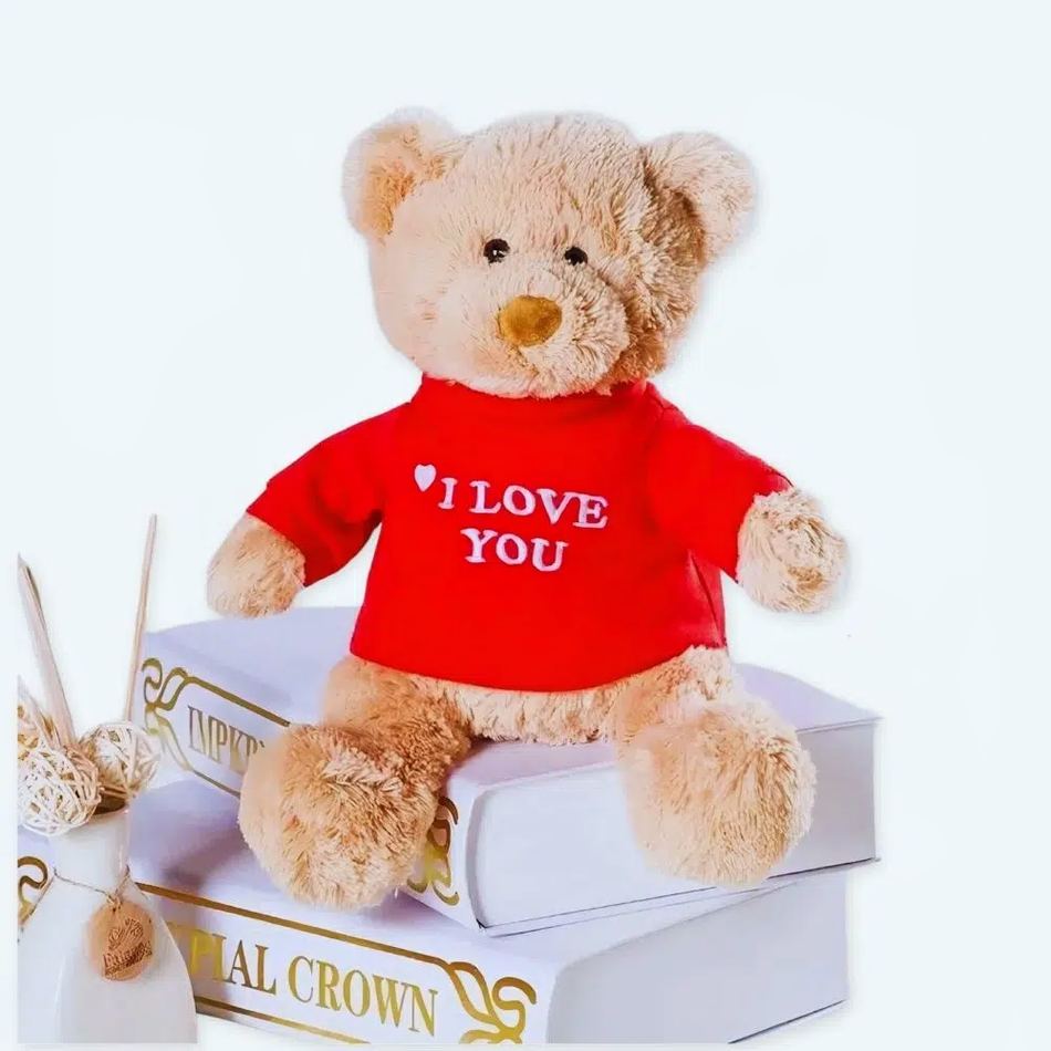 Peluche Ourson Doux - Message Amour - Cadeau Romantique