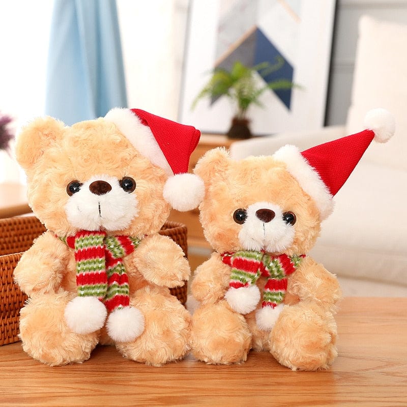 Peluche Ourson de Noël avec Bonnet Rouge
