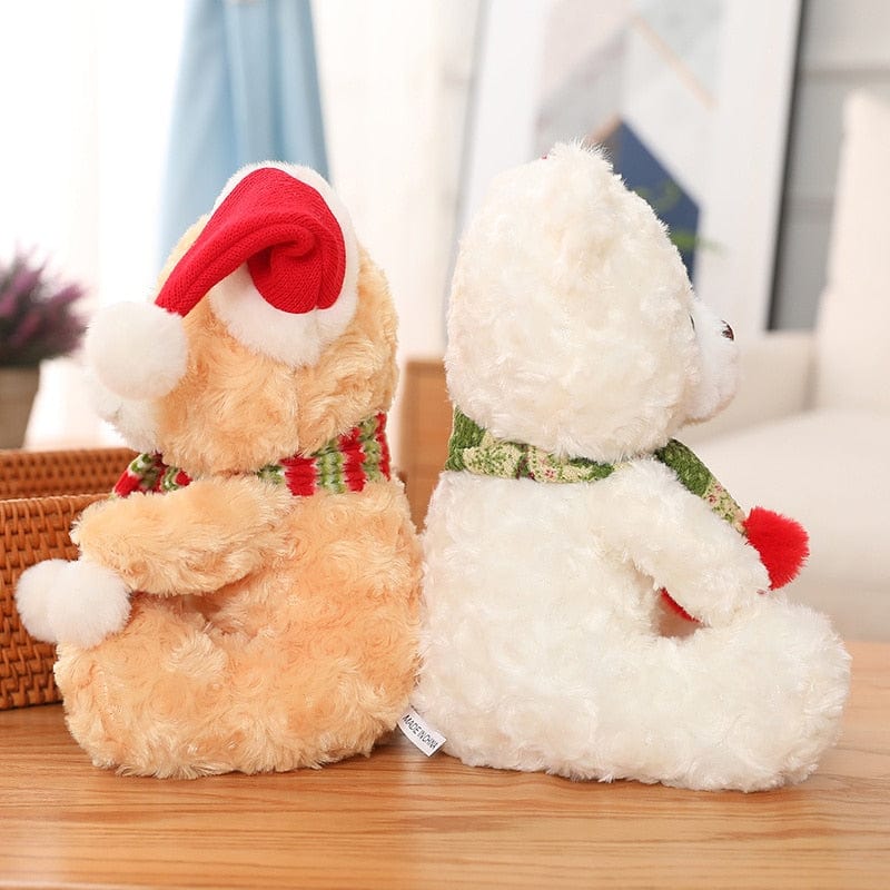 Peluche Ourson de Noël avec Bonnet Rouge