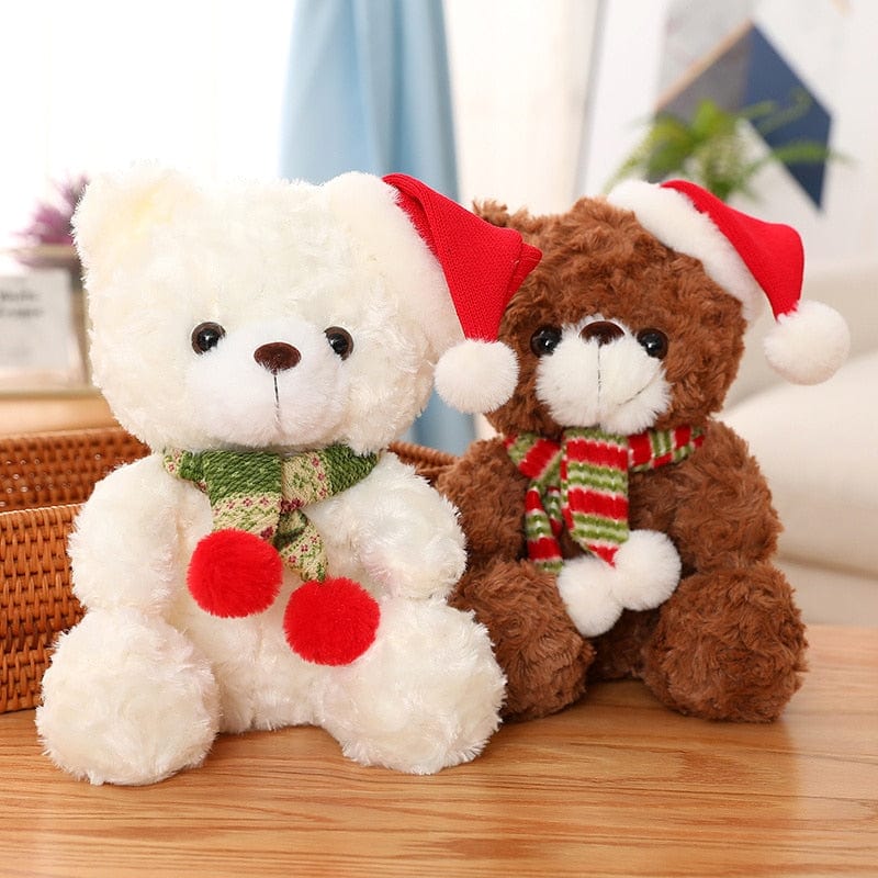 Peluche Ourson de Noël avec Bonnet Rouge
