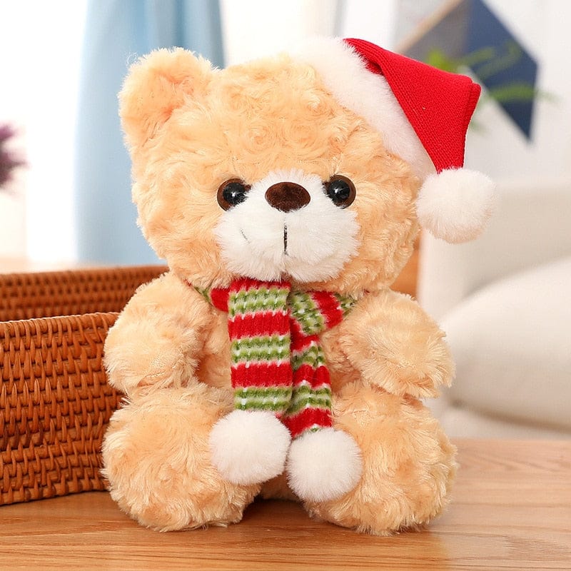 Peluche Ourson de Noël avec Bonnet Rouge