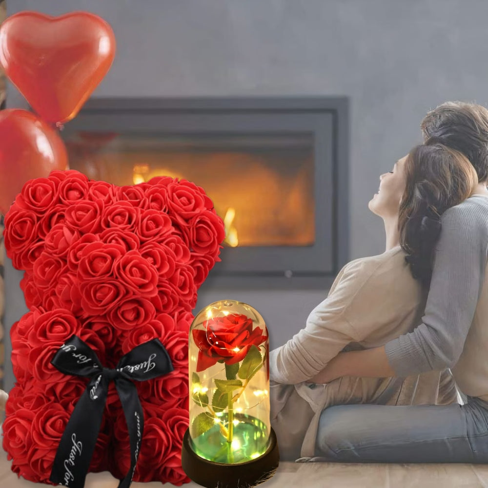 Peluche Ourson Rose Amour Romantique - Cadeau Éternel